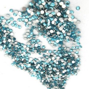 Aquamarine 6ss flat back goldstone