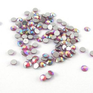 Rose AB 6ss flat back goldstone