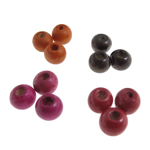 חרוז עץ 8ממ צבעים שונים