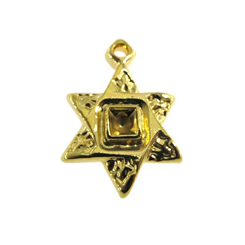 תליון מגן דוד לשיבוץ 19x29ממ צ.ז.מ