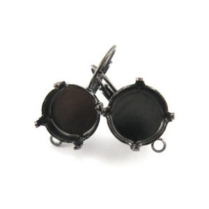 Rivoli 12mm earrings setting with loop