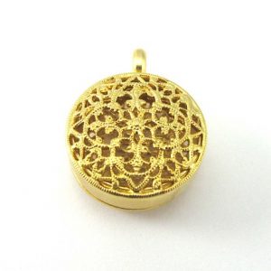 Puffy filigree pendant