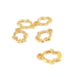 Hollow hamsa charmes 5pcs