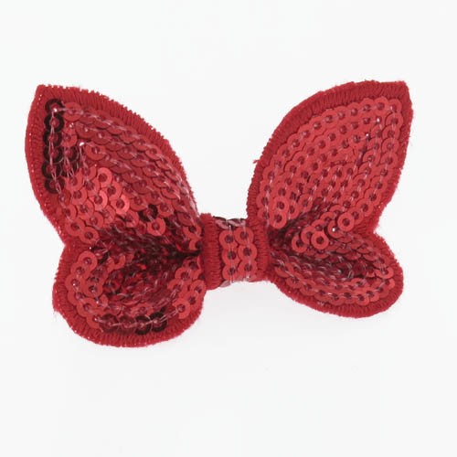 אפליקציית פפיון אדום מבד+פייטים 60x34 מ"מ