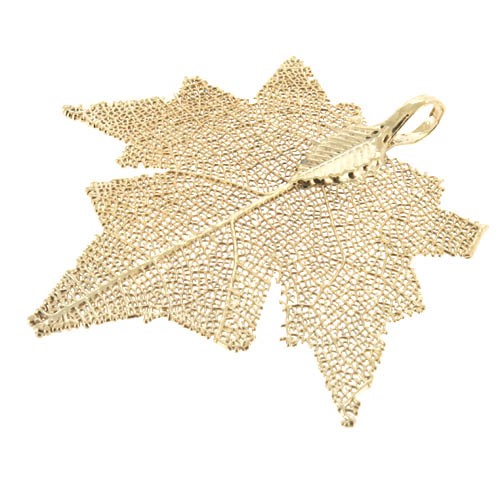 פחית תליון בצורת עלה מרושת 38x44 מ"מ