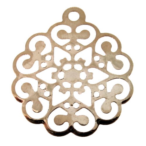 תליון פרח מעוטר 15.30x15.30 מ"מ