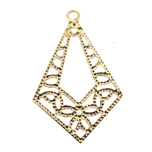 תליון מעוטר חלול 21x14.20 מ"מ