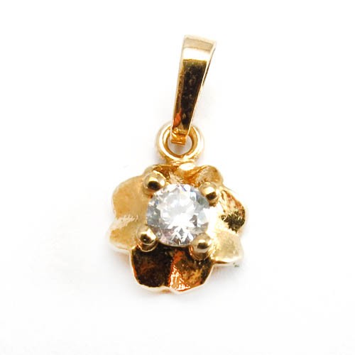 תליון בצורת פרח משובץ בקריסטל 16.20x7.50 מ"מ