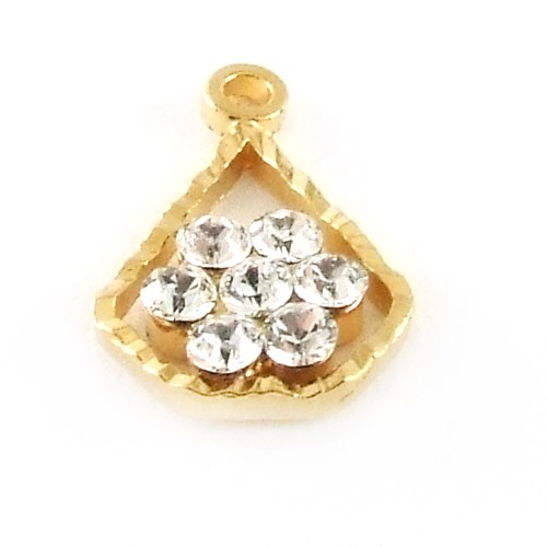 תליון טיפה משובץ 12.60x8.90 מ"מ