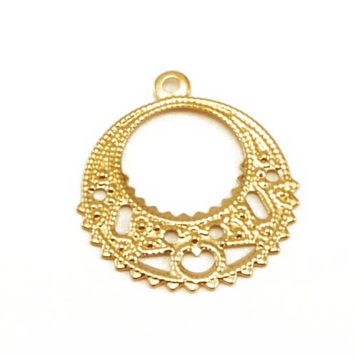 תליון עגול פיליגרן 17.50x18.10 מ"מ