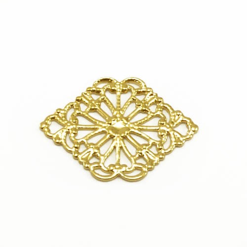 מוטיב / תליון מעוין פיליגרן 21.50x15.50 מ"מ