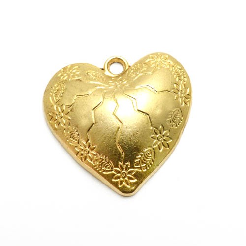 תליון לב מעוטר 32x32 מ"מ