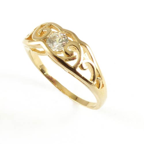 טבעת מעוטרת + אבן 18 מ"מ