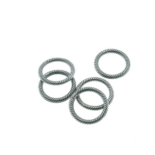 תליון - חוליה עגולה מעוטרת 16x16 מ"מ