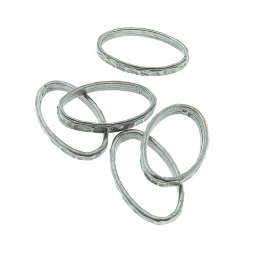 תליון - חוליה סגורה אובלית רקועה 25.60x15.40 מ"מ