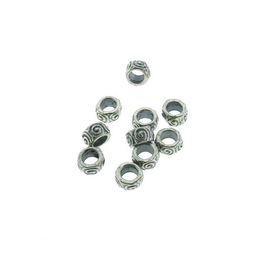 חרוז גלגל עם חריטות 6.40x6.40 מ"מ