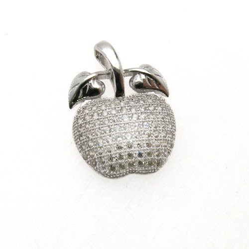 תליון תפוח משובץ 21x15.20 מ"מ