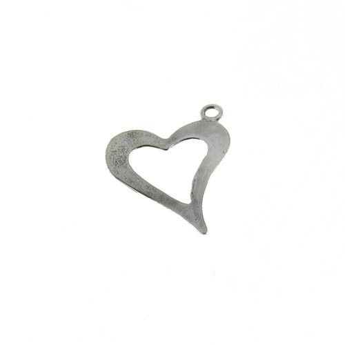 תליון לב חלול 15.20x13.20 מ"מ