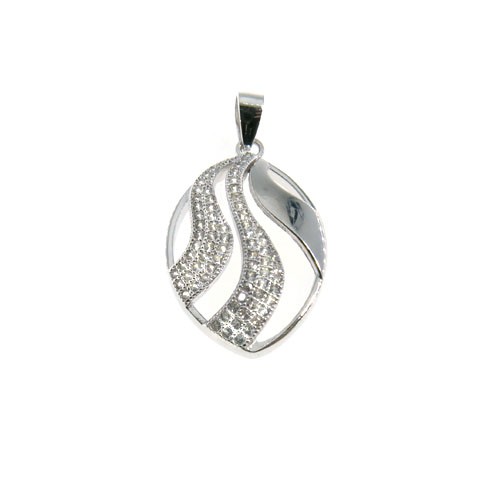 תליון מרקיזה חלול משובץ בקריסטלים 24.70x15.60 מ"מ