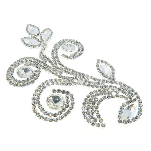 קישוט להדבקה משובץ בקריסטלים 123x67.40 מ"מ