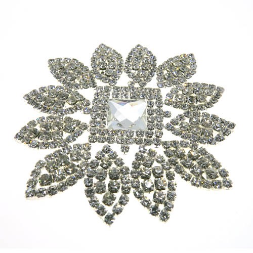 קישוט להדבקה משובץ בקריסטלים 87x87 מ"מ