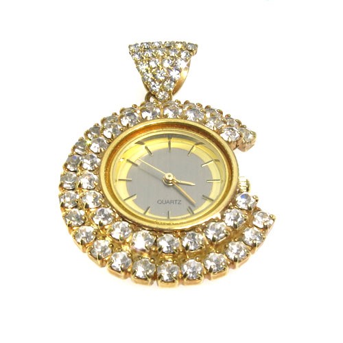 תליון מהפנט בצורת שעון משובץ 34x34 מ"מ