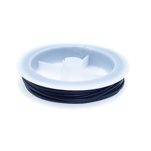 חוט עור עגול יווני 2 מ"מ, צבע כחול נייבי 5 מטר