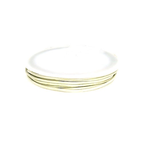 חוט עור עגול הודי 1.8 מ"מ, צבע בז' 5 מטר