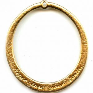 תליון אובל חלול 55x60ממ