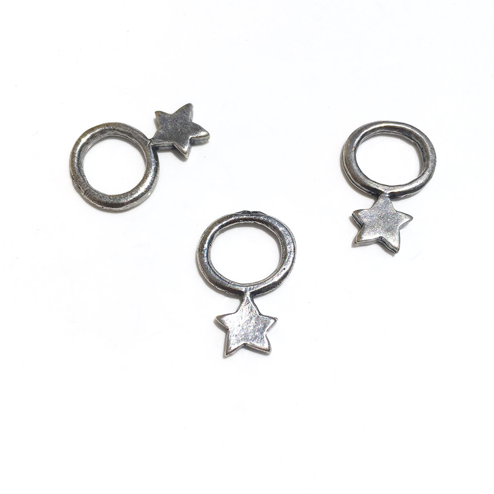 תליון כוכב 16x25ממ כ.צ 3יח