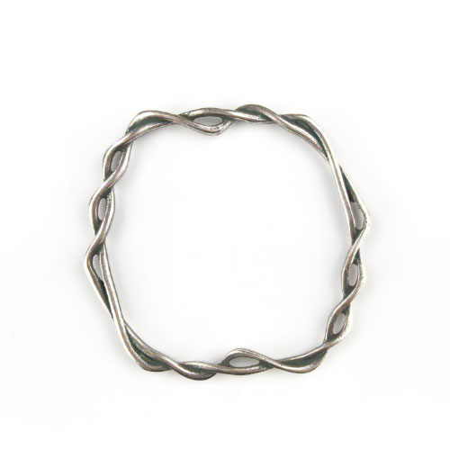 תליון עגול חלול מפותל 80ממ כ.צ 1יח