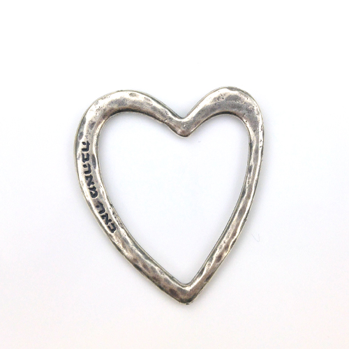 תליון לב + ביטוי 35x40ממ צ.כ.א 1יח